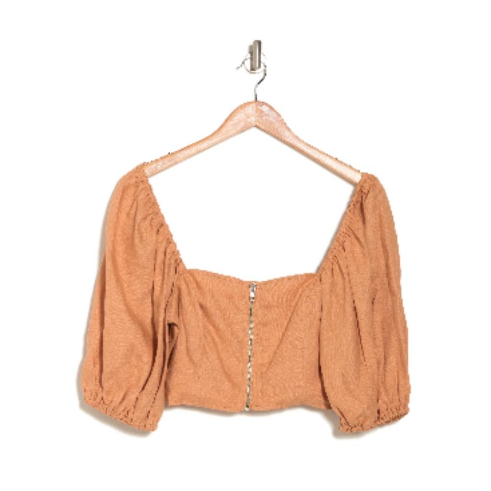 Nicholas The Label Tan Corset Crop Top